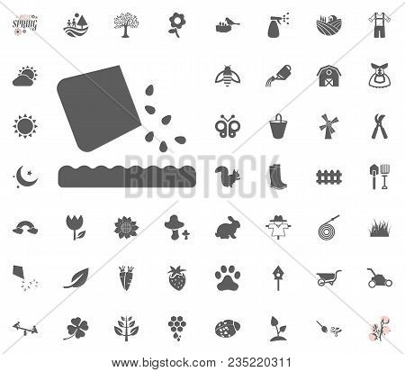 Seeds Icon. Spring Vector Illustration Icon Set
