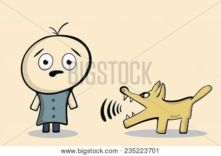 The Angry Dog Barking At The Person