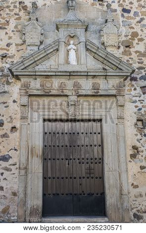 Santa Clara Convent Facade, Belonging To Mannerist Style, Caceres, Spain