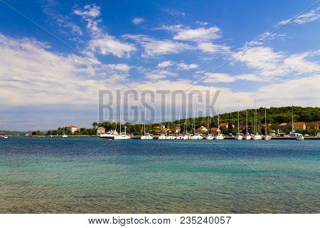 Landscape Of A Zlarin Island With A Small Boat