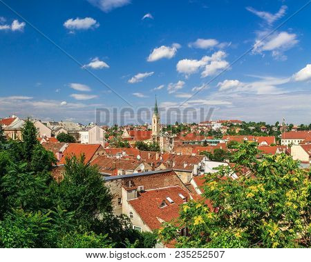 Landscape Of A Kaptol Cathedral In Zagreb