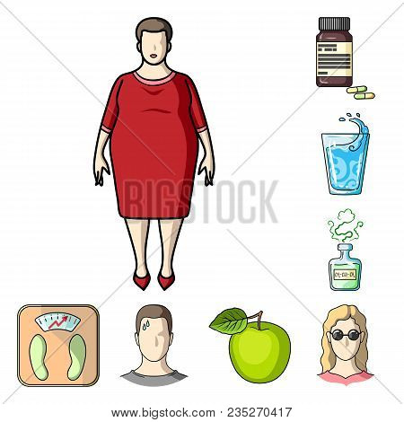 Diabetes Cartoon Icons In Set Collection For Design. Treatment Of Diabetes Vector Symbol Stock  Illu