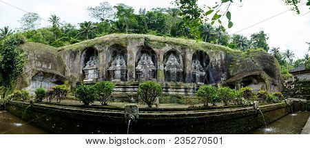 Bali, Indonesia January 09, 2018: Gunung Kawi Temple In Bali Ancient Building