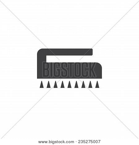 Fetlock Vector Icon. Filled Flat Sign For Mobile Concept And Web Design. Cleaning Brush Simple Solid