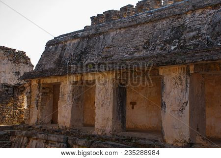 Palenque-the Remains Of An Ancient Mayan Civilization, Well-preserved In The Selva Of The Southern S