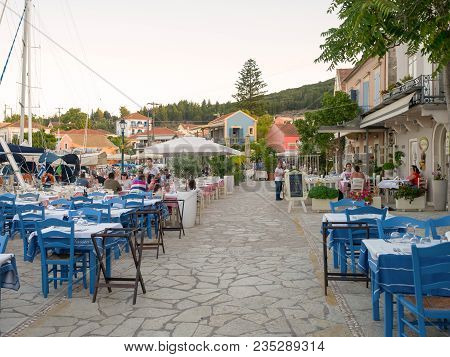 Fiskardo Village In Kefalonia, Greece
