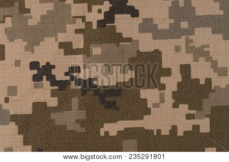 Universal Camouflage Pattern Army Combat Uniform Digital Camo. Top View.