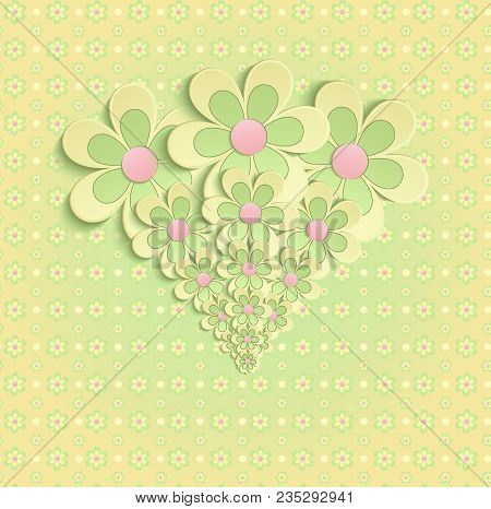 Flowers Spring Congratulations Greeting Card Yellow Raster