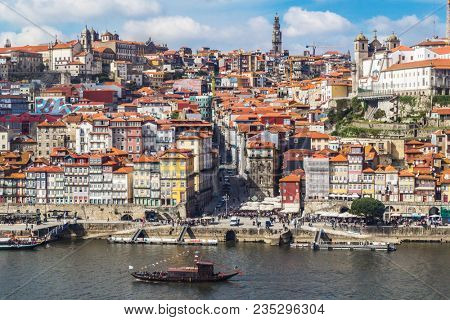 Aerial v iew of the historic city of Porto, Portugal