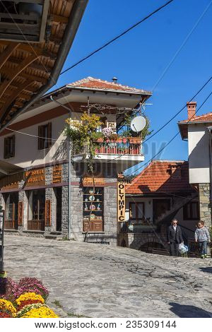 Metsovo, Epirus, Greece - October 19, 2013: Autumn View Of Village Of Metsovo Near City Of Ioannina,
