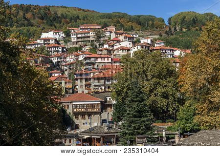 Metsovo, Epirus, Greece - October 19, 2013: Autumn View Of Village Of Metsovo Near City Of Ioannina,
