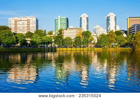 Breiavatnet Small Lake In The Centre Of Stavanger, Norway. Stavanger Is A City And Municipality In N