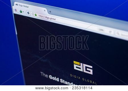 Ryazan, Russia - March 29, 2018 - Homepage Of Digixdao Cryptocurrency Website On The Pc Display, Web