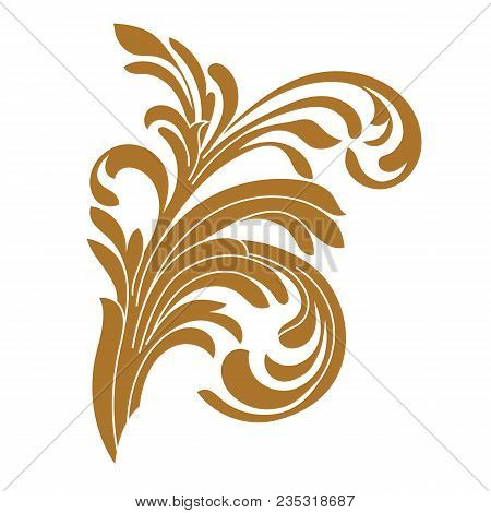 Golden vintage ornament, baroque ornament, scroll ornament, engraving ornament, border ornament, floral ornament, retro pattern, antique pattern, style acanthus pattern, foliage pattern, swirl pattern decorative pattern, filigree pattern. vector