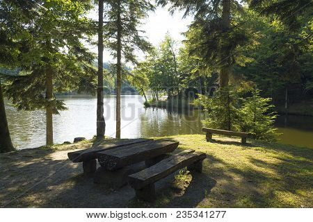 Trakoscan Lake On A Sunny Autumn Day