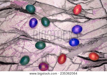 Holiday Homedecor Multicolored Easter Eggs Decoration Group