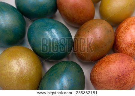 Easter Eggs Soft Focused Background Colors Design,