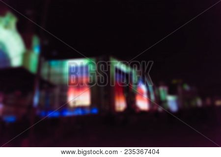 Light Projection Festival Theme Creative Abstract Blur Background With Bokeh Effect