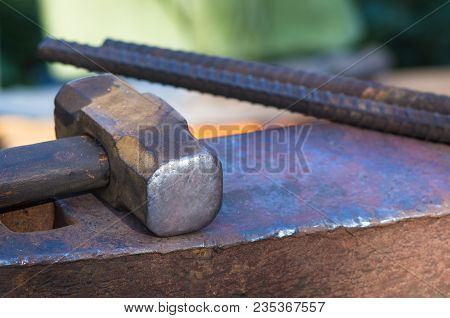 Blacksmith Tools And Fixtures For Hand Forged Metal, Close-up