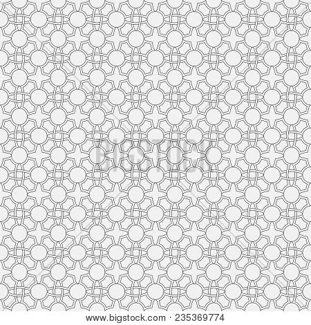 Vector Seamless Pattern. Modern Texture. Repetition Of Geometric Elements. Monochrome. Wallpaper For