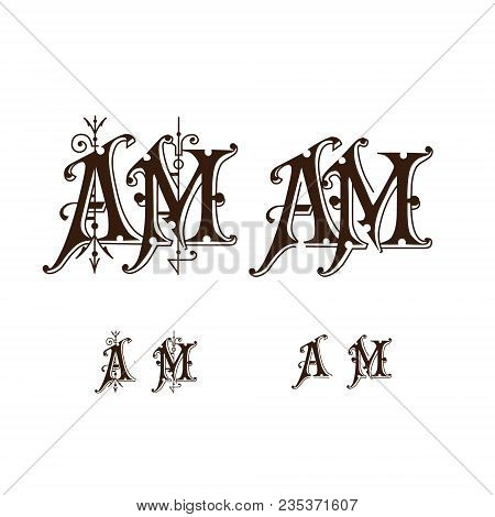 Am Letter Logo Design With Creative Intersected