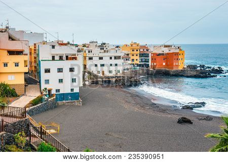 Colour Houses Of Punta Brava In Puerto De La Cruz, Tenerife Island, Spain