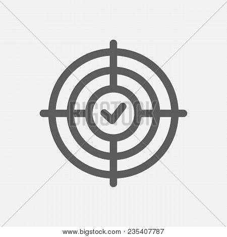 Result Oriented Icon Line Symbol. Isolated  Illustration Of  Icon Sign Concept For Your Web Site Mob