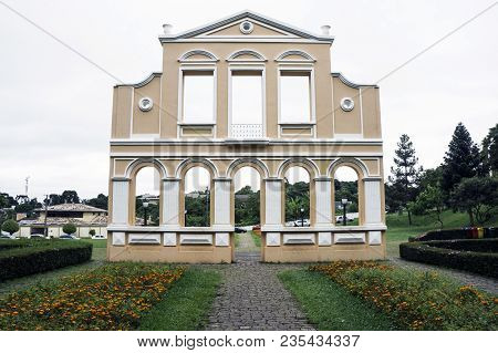 Bosque Do Alemao Park German Grove City Curitiba  Brazil Portal Entrance Architecture Flowers