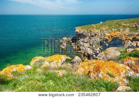Beautiful Scenery, The Bay Of The Kazantip Nature Reserve On The Sea Of Azov