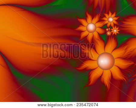 Beautiful Background For Creating Business Cards.
Floral Original Template With Place For Text.
Frac