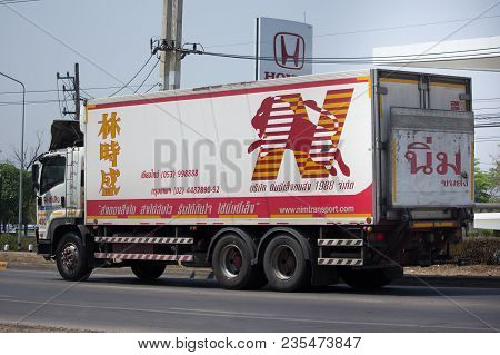 Chiang Mai, Thailand -march 13 2018:  Truck Of Nim See Seng Transport 1988 Company. Photo At Road No