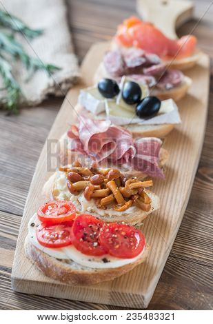 Crostini With Different Toppings