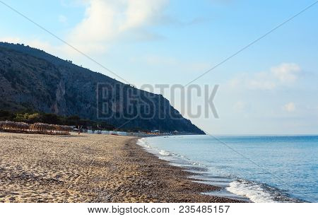 Beautiful Tyrrhenian Sea Coastline And Beach Landscape. Cilento And Vallo Di Diano National Park, Sa