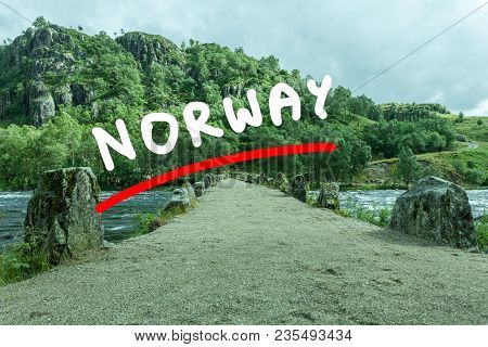 Stone Slab Bridge Terland Klopp In Norway Dalane Region