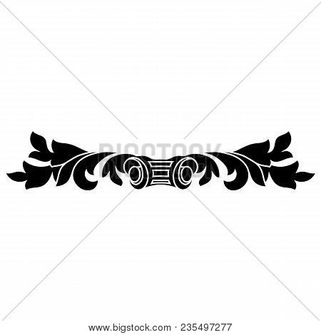 Black vintage ornament, baroque ornament, scroll ornament, engraving ornament, border ornament, floral ornament, retro pattern, antique pattern, style acanthus pattern, foliage pattern, swirl pattern decorative pattern, filigree pattern. vector