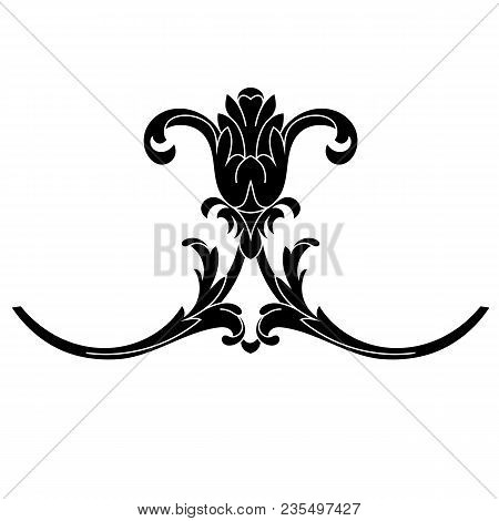 Black vintage ornament, baroque ornament, scroll ornament, engraving ornament, border ornament, floral ornament, retro pattern, antique pattern, style acanthus pattern, foliage pattern, swirl pattern decorative pattern, filigree pattern. vector