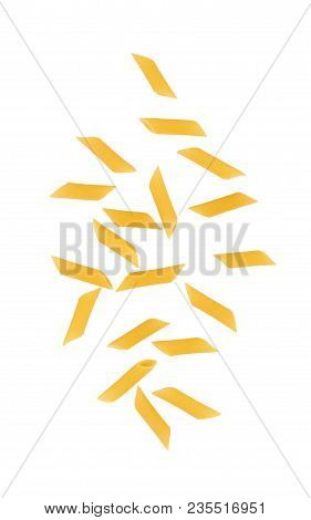 Penne Pasta Isolated On A White Background