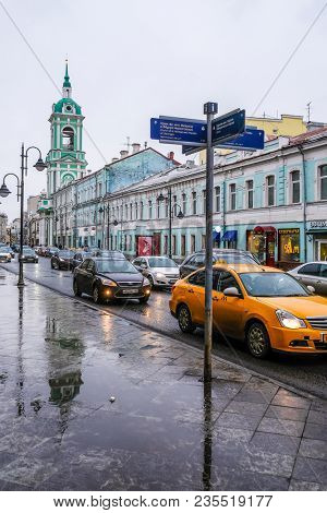 Moscow, Russia - April, 2, 2018: traffic in Mosocw