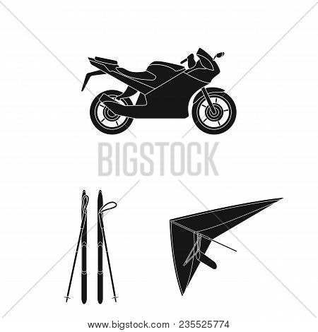 Extreme Sport Black Icons In Set Collection For Design.different Kinds Of Sports Vector Symbol Stock