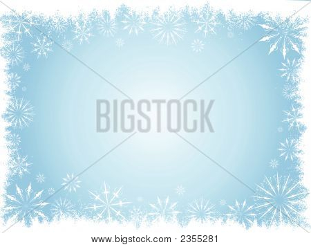 Grunge Snowflake Border.Eps