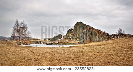 Czech Landscape Near Panska Skala Named Organs At End Of Winter 2018