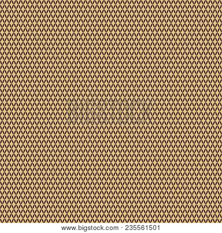Seamless Background For Your Designs. Modern Vector Brown And Golden Ornament. Geometric Abstract Pa