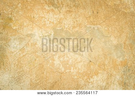 Old Vintage Grungy Plaster Beige Painted Wall Texture Background