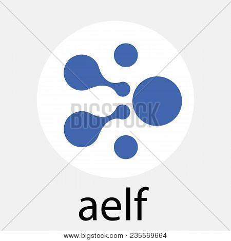 Aelf (elf) Vector Logo. Decentralized Cloud Computing Blockchain Network And Crypto Currency