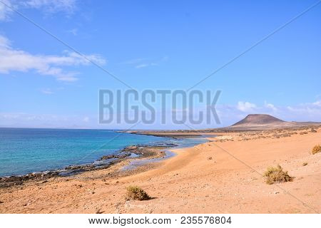 Spanish View Landscape In La Graciosa Lanzarote Tropical Volcanic Canary Islands Spain