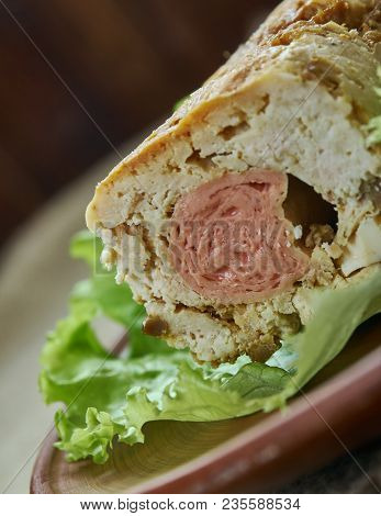 Embutido - Meatloaf Prepared Filipino Style , Close Up