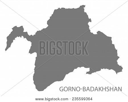 Gorno-badakhshan Map Of Tajikistan Grey Illustration Shape