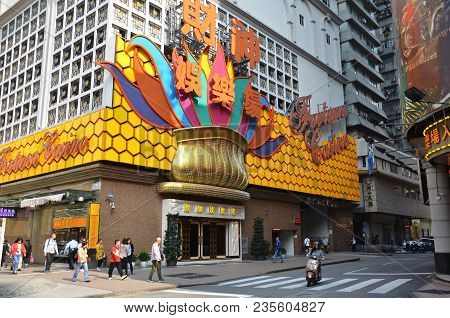 Macau, China- 7 Apr, 2018:  Fortuna Casino & Hotel Macau Is Situated On San Hau Ngon District Which 