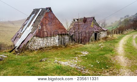 An old village in the mountains of Bosnia-Herzegovina