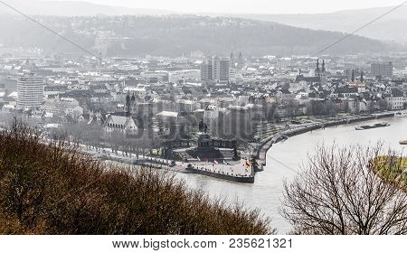 Deutsches Eck In Koblenz Rhineland-palatinate Germany Picture